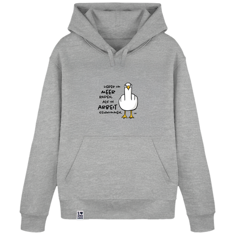 Lieber im Meer baden, als in Arbeit schwimmen  - Unisex Hoodie | 100% Bio-Baumwolle