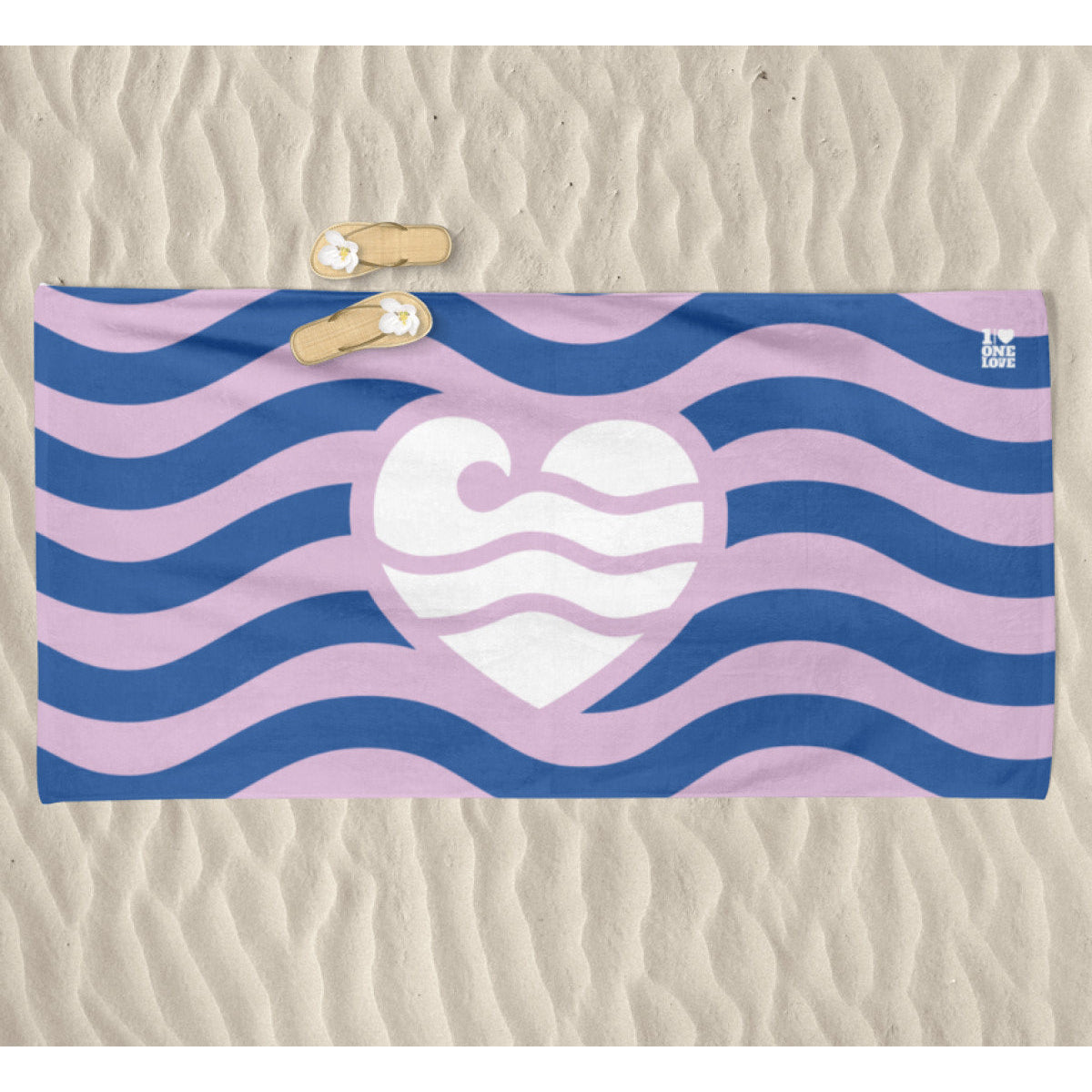 Wellenherz - Strandtuch