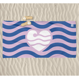 Wellenherz - Strandtuch