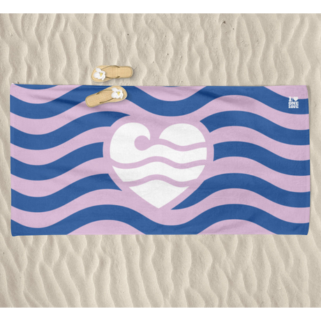 Wellenherz - Strandtuch