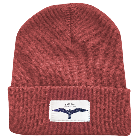 Geometrische Möwe Beanie Blutorange