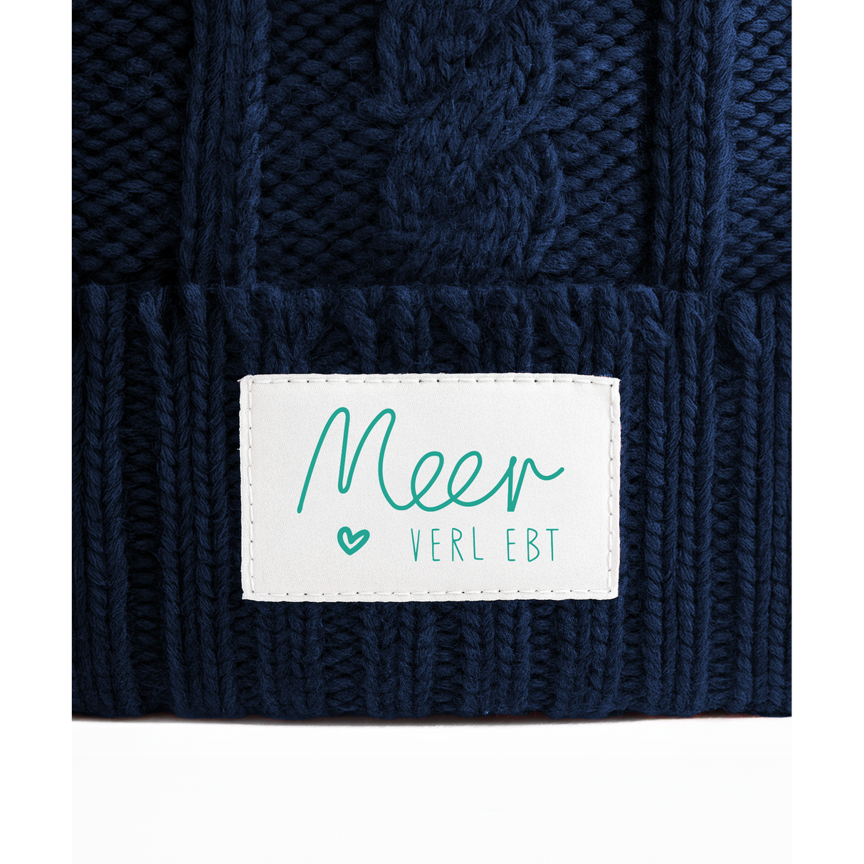 Meerverliebt Mütze Mit Weblabel