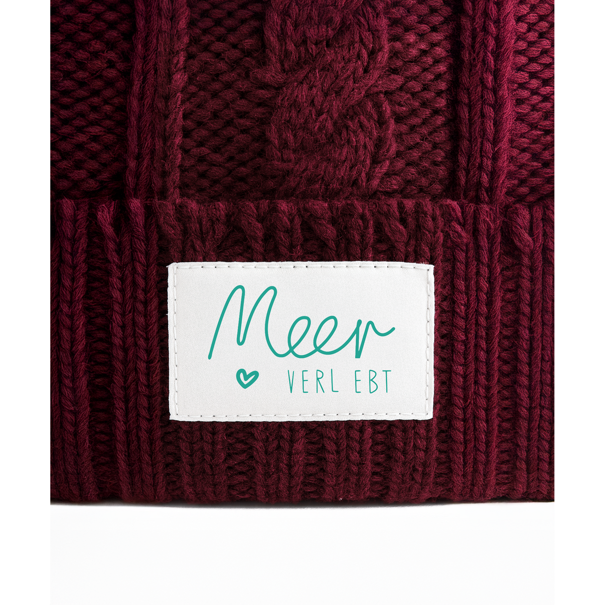 Meerverliebt Mütze Mit Weblabel