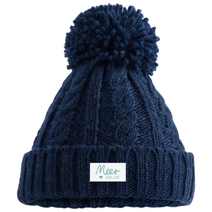 Meerverliebt Mütze Mit Weblabel