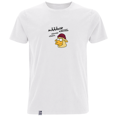 Määähr Kaffee, weniger Stress!  - Herren Shirt | 100% Bio-Baumwolle