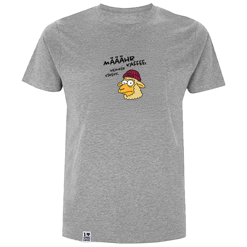 Määähr Kaffee, weniger Stress!  - Herren Shirt | 100% Bio-Baumwolle