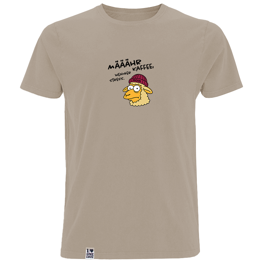 Määähr Kaffee, weniger Stress!  - Herren Shirt | 100% Bio-Baumwolle