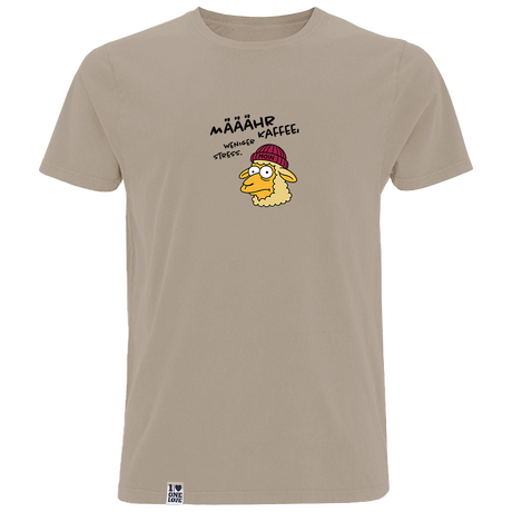 Määähr Kaffee, weniger Stress!  - Herren Shirt | 100% Bio-Baumwolle