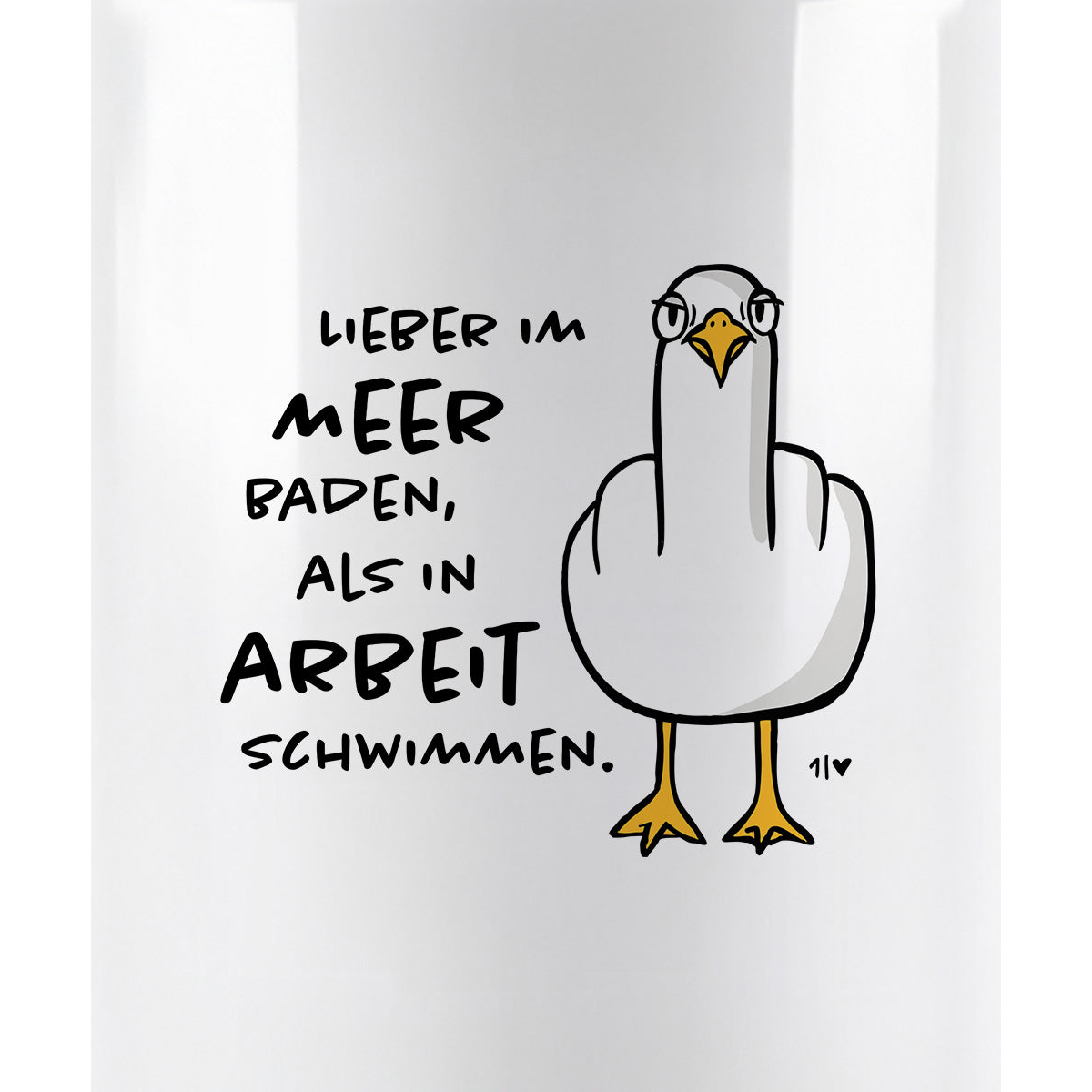 F**k You Möwe  - Edelstahl Trinkflasche