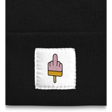 Mittelfinger Eis Beanie Schwarz