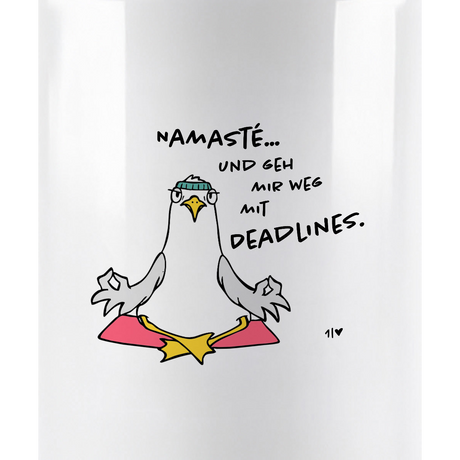 Yoga Möwe  - Edelstahl Trinkflasche