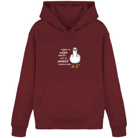 Lieber im Meer baden, als in Arbeit schwimmen.  - Unisex Hoodie | 100% Bio-Baumwolle