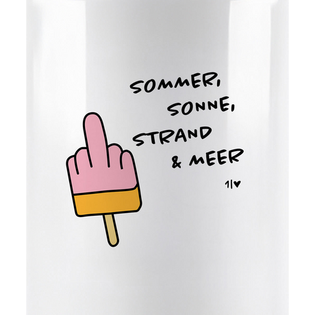 Mittelfinger-Eis  - Edelstahl Trinkflasche