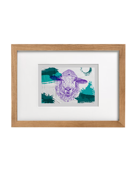 Maritimer Schaf-Kunstdruck – Nordisch inspiriert