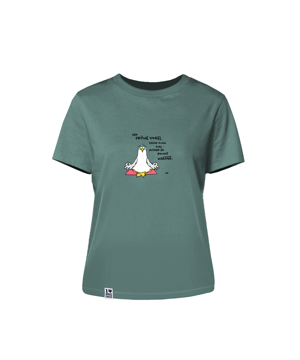 Der Frühe Vogel kann mich mal  - Damen Shirt | 100% Bio-Baumwolle